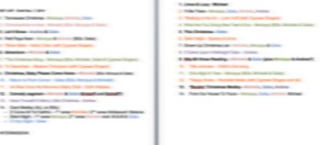 Blurry MoC 2014 Set List